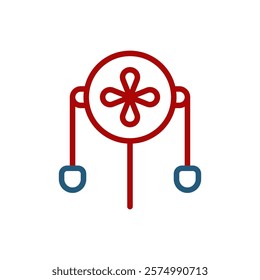 Minimalistic Toy Rattle Illustration icon design