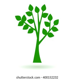 Minimalistic tree icon  - vector illustration