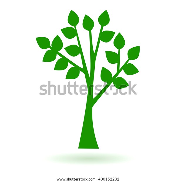 Minimalistic Tree Icon Vector Illustration Stock-vektor (royaltyfri