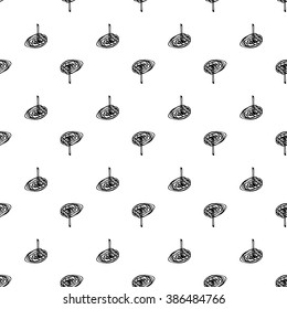 Minimalistic Trees pattern, seamless wood, vector illustration
