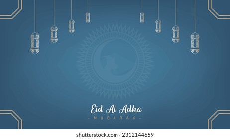 minimalistic and trendy banner and poster background for eid al adha celebration for muslims
