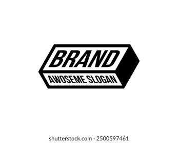 Formas minimalistas de moda Caja Logo diseños concepto Vector