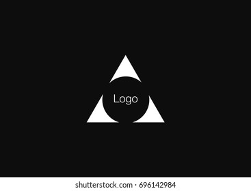 Minimalistic triangle geometric logo for company