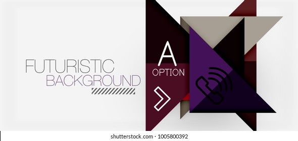 Diseño minimalista de banners modernos, fondo abstracto geométrico. Vector de alta tecnología futurista