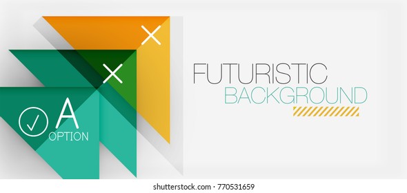 Minimalistic triangle modern banner design, geometric abstract background. Vector hi-tech futuristic