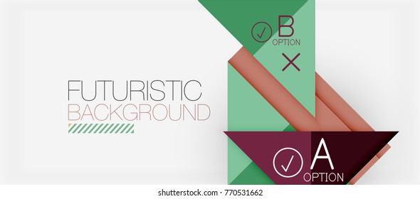 Diseño minimalista de banners modernos, fondo abstracto geométrico. Vector de alta tecnología futurista