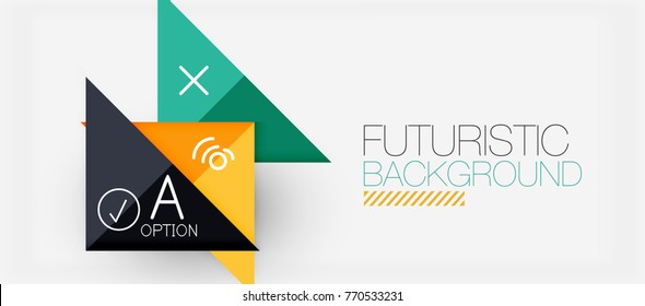Diseño minimalista de banners modernos, fondo abstracto geométrico. Vector de alta tecnología futurista