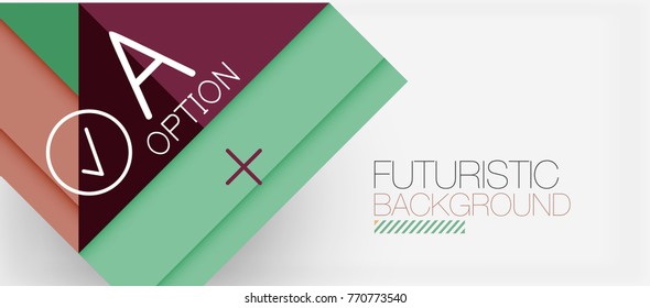 Minimalistic triangle modern banner design, geometric abstract background. Vector hi-tech futuristic