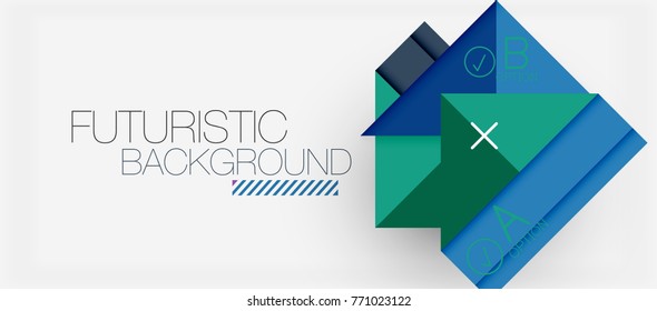 Diseño minimalista de banners modernos, fondo abstracto geométrico. Vector de alta tecnología futurista