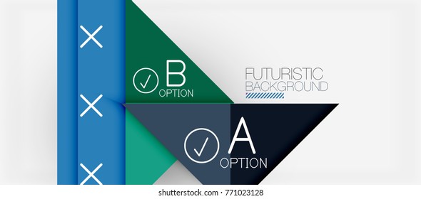 Minimalistic triangle modern banner design, geometric abstract background. Vector hi-tech futuristic
