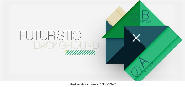 Minimalistic triangle modern banner design, geometric abstract background. Vector hi-tech futuristic