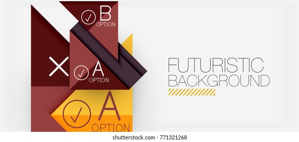 Diseño minimalista de banners modernos, fondo abstracto geométrico. Vector de alta tecnología futurista