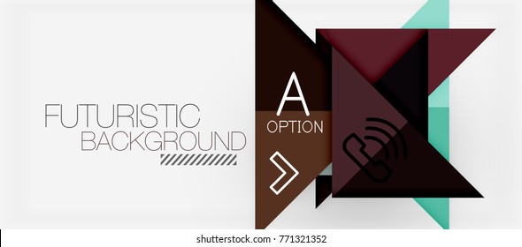 Diseño minimalista de banners modernos, fondo abstracto geométrico. Vector de alta tecnología futurista