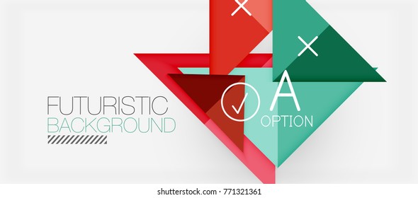 Diseño minimalista de banners modernos, fondo abstracto geométrico. Vector de alta tecnología futurista