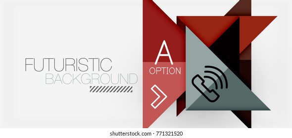 Diseño minimalista de banners modernos, fondo abstracto geométrico. Vector de alta tecnología futurista