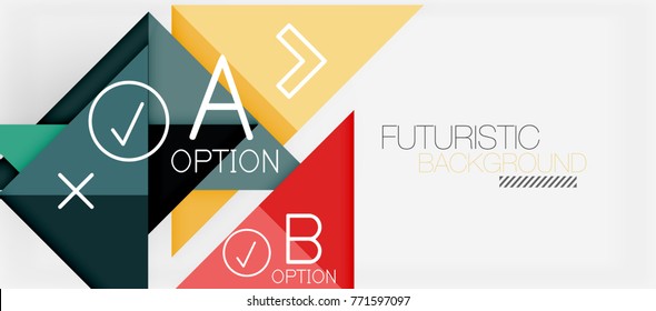 Diseño minimalista de banners modernos, fondo abstracto geométrico. Vector de alta tecnología futurista