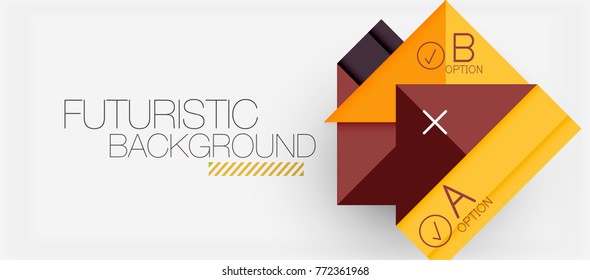 Minimalistic triangle modern banner design, geometric abstract background. Vector hi-tech futuristic