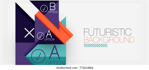 Minimalistic triangle modern banner design, geometric abstract background. Vector hi-tech futuristic