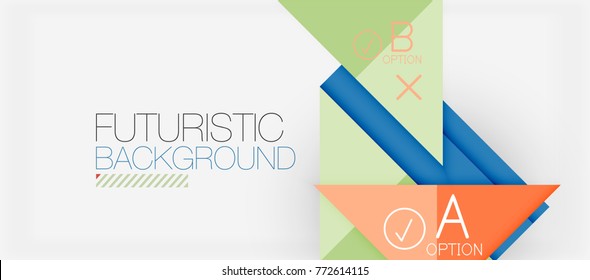 Diseño minimalista de banners modernos, fondo abstracto geométrico. Vector de alta tecnología futurista