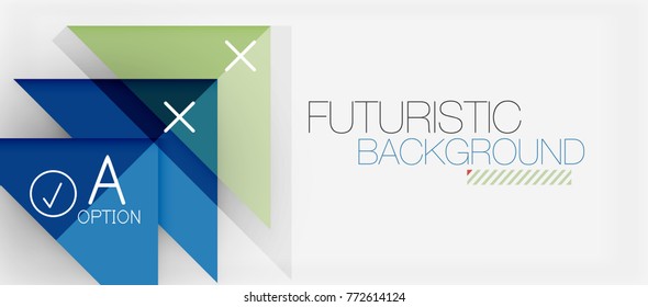 Diseño minimalista de banners modernos, fondo abstracto geométrico. Vector de alta tecnología futurista