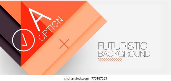 Minimalistic triangle modern banner design, geometric abstract background. Vector hi-tech futuristic