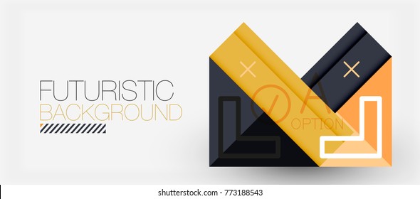 Minimalistic triangle modern banner design, geometric abstract background. Vector hi-tech futuristic