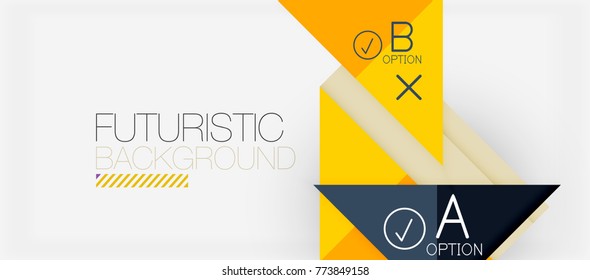 Minimalistic triangle modern banner design, geometric abstract background. Vector hi-tech futuristic