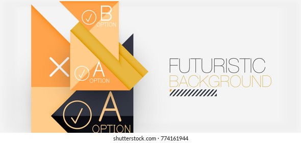Diseño minimalista de banners modernos, fondo abstracto geométrico. Vector de alta tecnología futurista