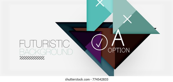 Diseño minimalista de banners modernos, fondo abstracto geométrico. Vector de alta tecnología futurista
