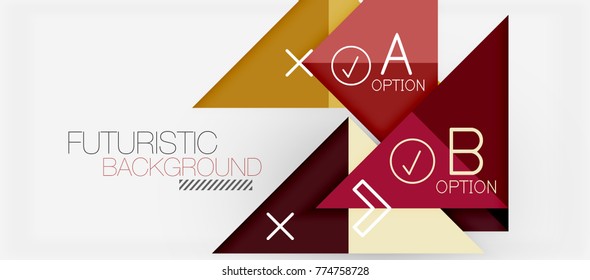 Diseño minimalista de banners modernos, fondo abstracto geométrico. Vector de alta tecnología futurista