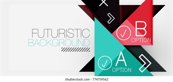 Diseño minimalista de banners modernos, fondo abstracto geométrico. Vector de alta tecnología futurista