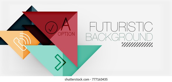 Diseño minimalista de banners modernos, fondo abstracto geométrico. Vector de alta tecnología futurista