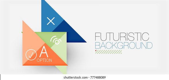 Diseño minimalista de banners modernos, fondo abstracto geométrico. Vector de alta tecnología futurista