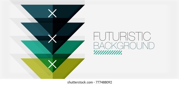 Minimalistic triangle modern banner design, geometric abstract background. Vector hi-tech futuristic