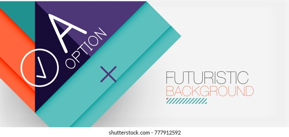 Minimalistic triangle modern banner design, geometric abstract background. Vector hi-tech futuristic