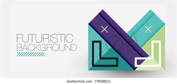 Minimalistic triangle modern banner design, geometric abstract background. Vector hi-tech futuristic