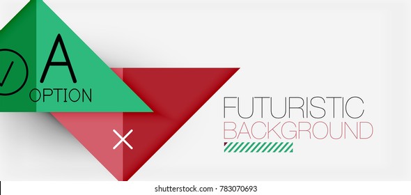 Minimalistic triangle modern banner design, geometric abstract background. Vector hi-tech futuristic