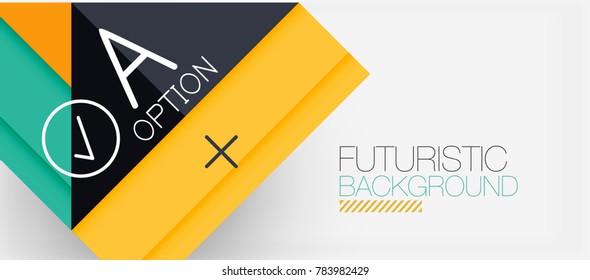 Minimalistic triangle modern banner design, geometric abstract background. Vector hi-tech futuristic