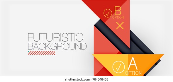 Minimalistisches Dreieck modernes Bannerdesign, geometrischer abstrakter Hintergrund. Vektorgrafik-High-Tech-Futuristik
