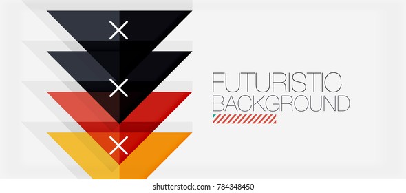 Minimalistic triangle modern banner design, geometric abstract background. Vector hi-tech futuristic