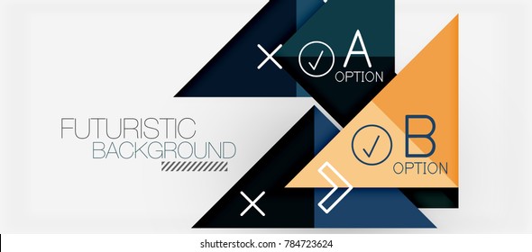 Diseño minimalista de banners modernos, fondo abstracto geométrico. Vector de alta tecnología futurista