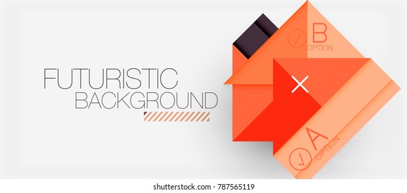 Minimalistic triangle modern banner design, geometric abstract background. Vector hi-tech futuristic