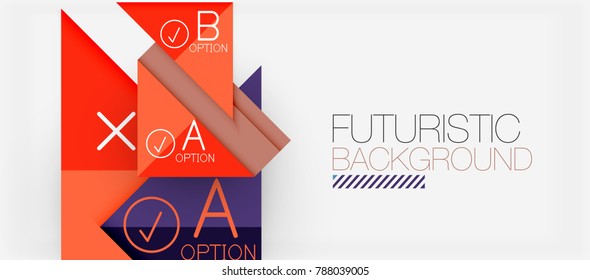 Minimalistic triangle modern banner design, geometric abstract background. Vector hi-tech futuristic