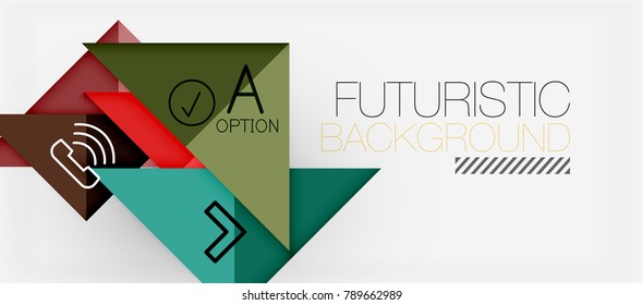 Diseño minimalista de banners modernos, fondo abstracto geométrico. Vector de alta tecnología futurista