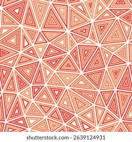 Minimalistic triangles background. Medium shape size. Multiple repeated inner triangles. Mono tone colored style. Repeatable pattern. Modern vector tiles. Seamless vector illustration.