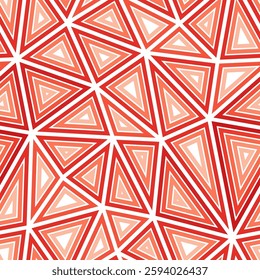 Minimalistic triangles background. Multiple repeated inner triangles. Big shape size. One-tone colored style. Seamless pattern. Modern vector tiles. Stylish vector illustration.