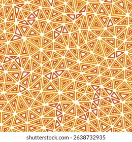 Minimalistic triangles background. Multiple repeated inner triangles. Compact shape size. Single color tone style. Seamless pattern. Modern vector tiles. Creative vector illustration.