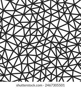 Minimalistic triangles background. Small triangles size. Bold lines weight. Repeatable pattern. Seamless tileable vector illustration.
