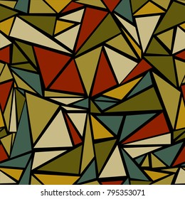 Minimalistic triangular grid geometric seamless pattern. Minimal triangles polygonal texture. Diamond triangle brochure minimal background for business slide.