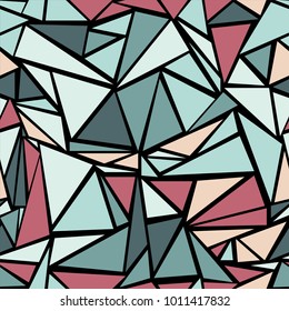 Minimalistic triangular shapes geometric seamless vector. Minimal triangles polygonal tile. Urban triangle shapes minimal backdrop for business slide.